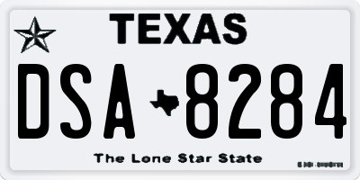 TX license plate DSA8284