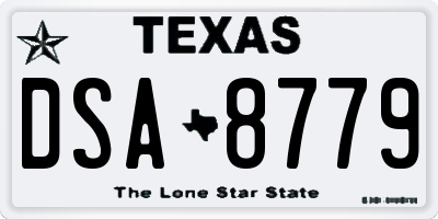 TX license plate DSA8779