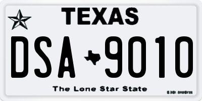 TX license plate DSA9010