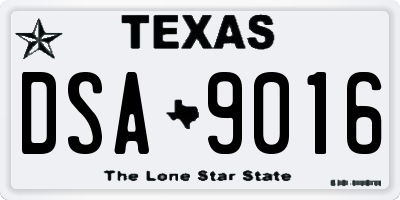 TX license plate DSA9016