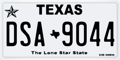 TX license plate DSA9044