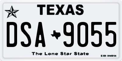 TX license plate DSA9055