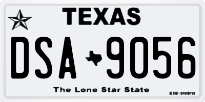 TX license plate DSA9056
