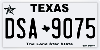 TX license plate DSA9075
