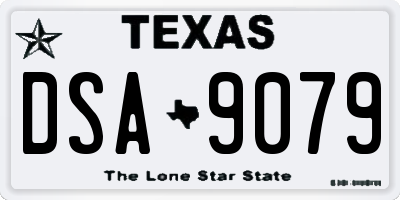 TX license plate DSA9079