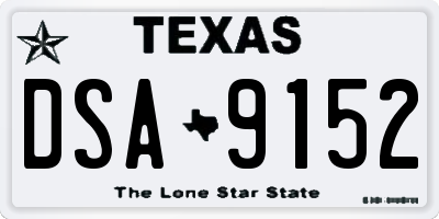 TX license plate DSA9152