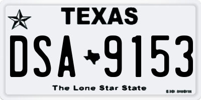 TX license plate DSA9153