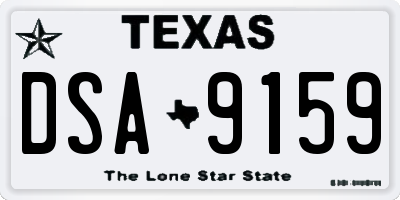 TX license plate DSA9159
