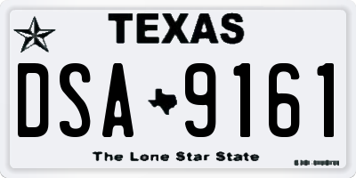 TX license plate DSA9161