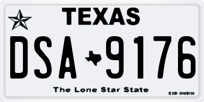 TX license plate DSA9176