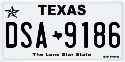 TX license plate DSA9186
