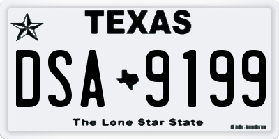 TX license plate DSA9199