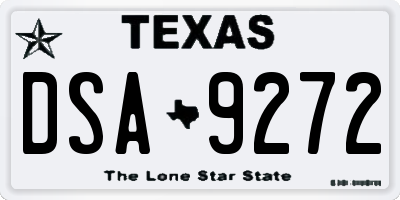 TX license plate DSA9272