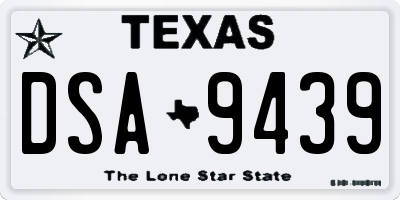 TX license plate DSA9439