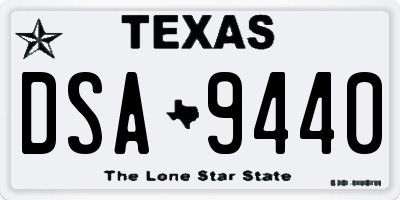 TX license plate DSA9440