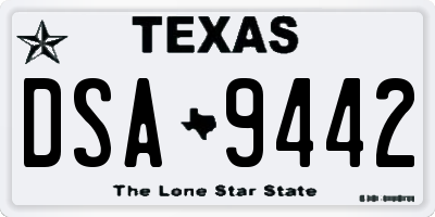TX license plate DSA9442
