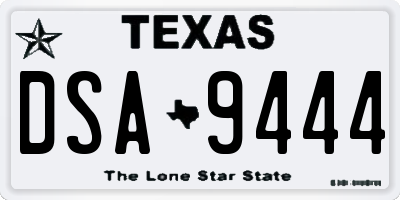 TX license plate DSA9444