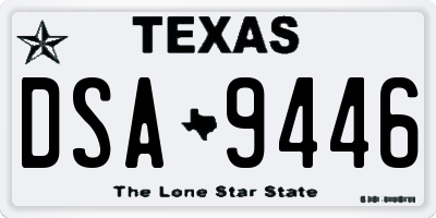 TX license plate DSA9446