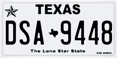 TX license plate DSA9448