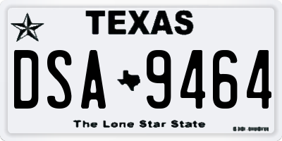 TX license plate DSA9464