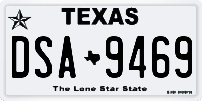 TX license plate DSA9469