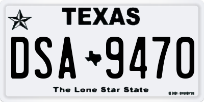 TX license plate DSA9470