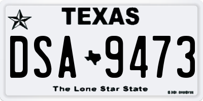 TX license plate DSA9473