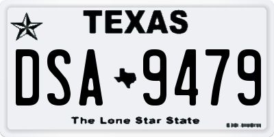 TX license plate DSA9479