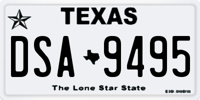 TX license plate DSA9495