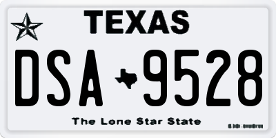 TX license plate DSA9528
