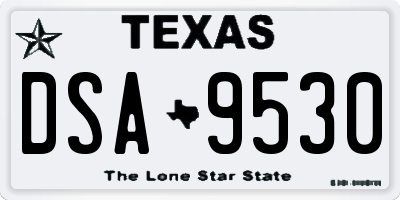 TX license plate DSA9530