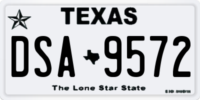 TX license plate DSA9572