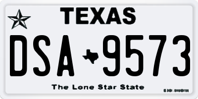 TX license plate DSA9573
