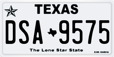 TX license plate DSA9575