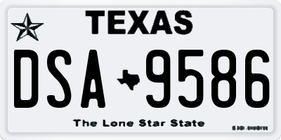 TX license plate DSA9586