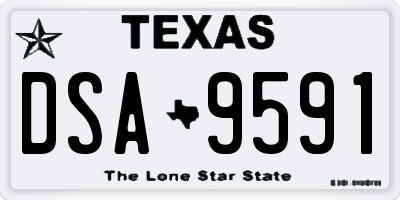 TX license plate DSA9591