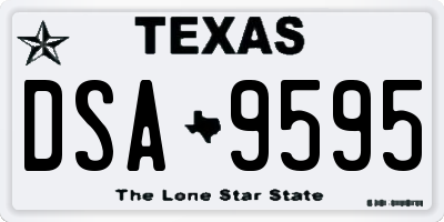 TX license plate DSA9595