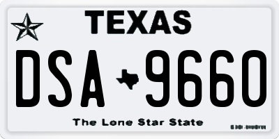TX license plate DSA9660