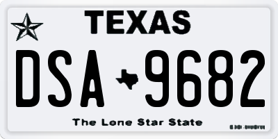 TX license plate DSA9682