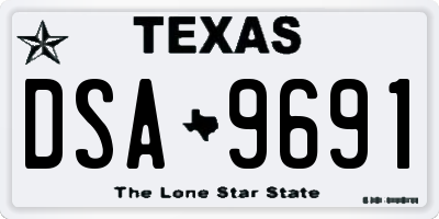 TX license plate DSA9691