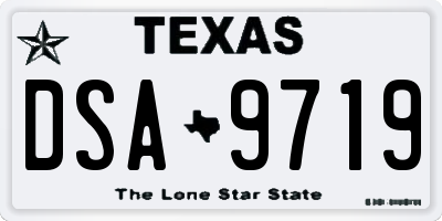 TX license plate DSA9719