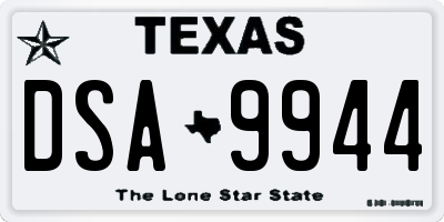 TX license plate DSA9944