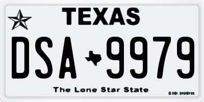 TX license plate DSA9979