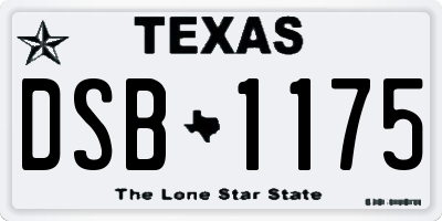 TX license plate DSB1175