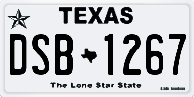 TX license plate DSB1267