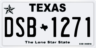 TX license plate DSB1271