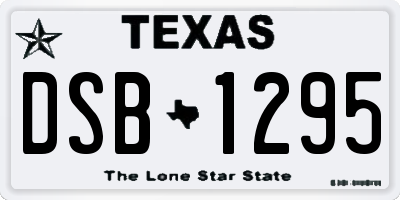 TX license plate DSB1295