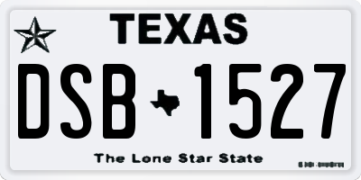 TX license plate DSB1527