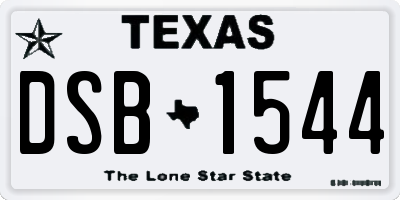 TX license plate DSB1544