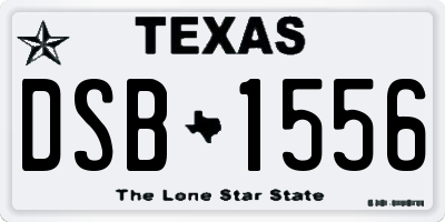 TX license plate DSB1556